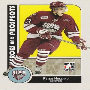 Peter Holland - 2008 In The Game Hockey Card